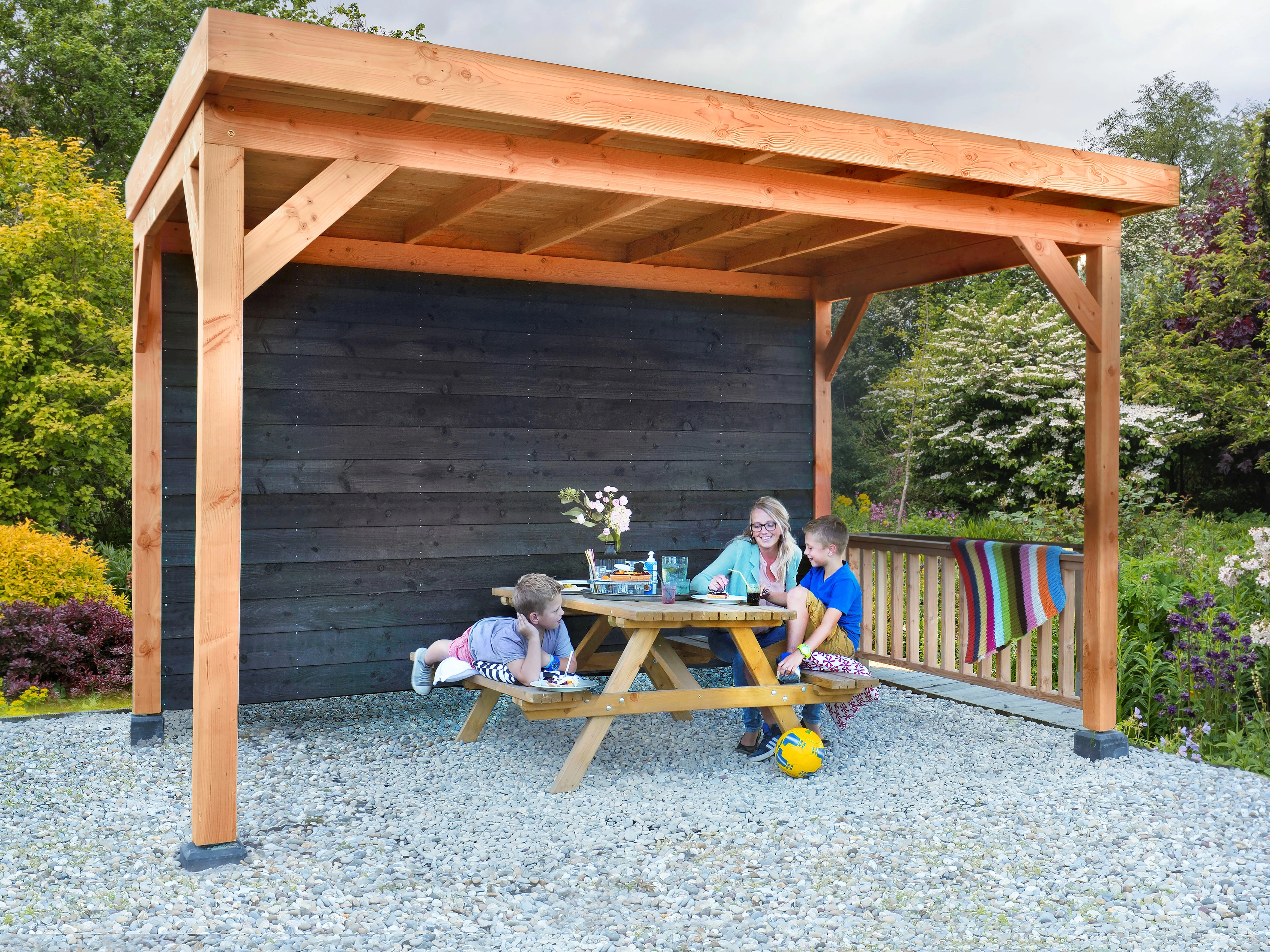 Douglas Tussenpaal 14 x 14 cm (140 x 140 mm) Geschaafd met Inkeping - Lengte 245 cm - Afbeelding 3
